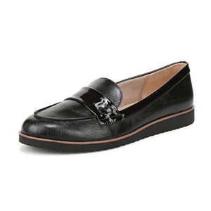 Life Stride Womens 10 M Black Athena Patent Zee Slip On Flat Loafers NIB GM0